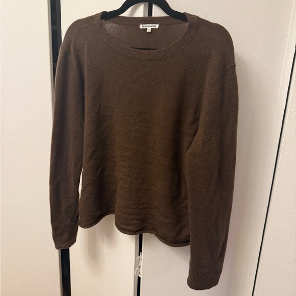 Reformation cashmere crew neck sweater brown - Picture 3 of 5